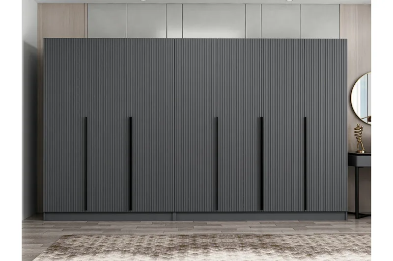 Fruitland Garderob 315 cm - Antracit - Products - Förvaring - Garderober & garderobssystem - Garderobsskåp