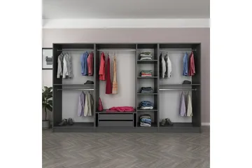 Fruitland Garderob 315 cm - Antracit - Products - Förvaring - Garderober & garderobssystem - Garderobsskåp