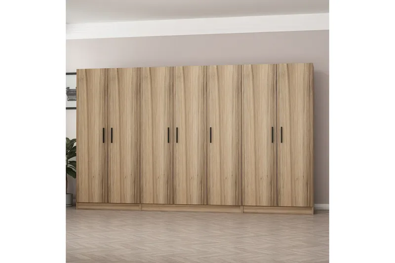 Fruitland Garderob 315 cm - Ek - Products - Förvaring - Garderober & garderobssystem - Garderobsskåp