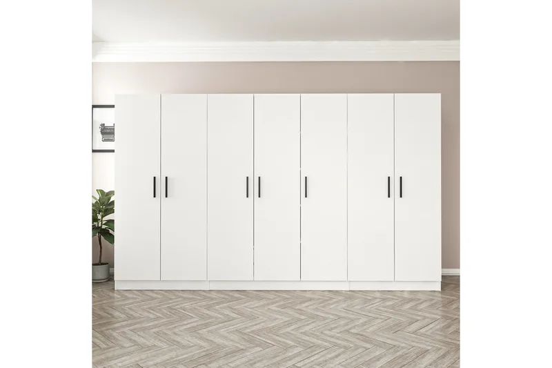 Fruitland Garderob 315 cm - Vit - Products - Förvaring - Garderober & garderobssystem - Garderobsskåp