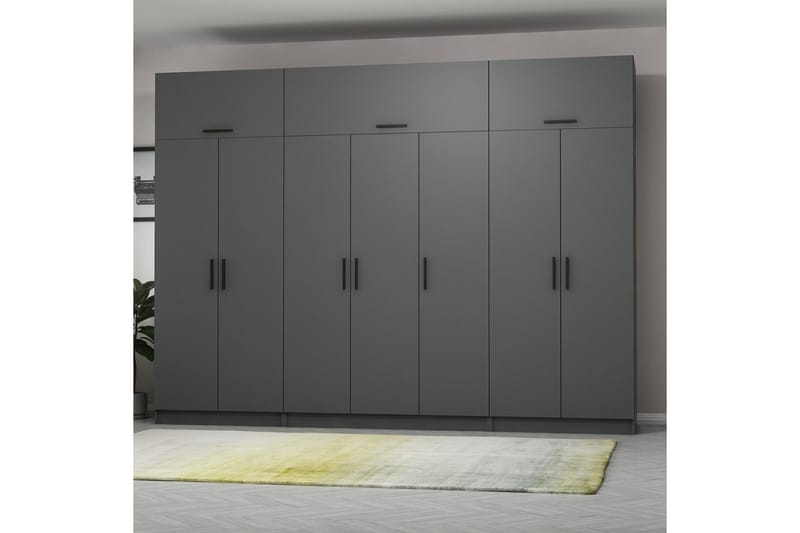 Fruitland Garderob 315x235 cm - Antracit - Products - Förvaring - Garderober & garderobssystem - Garderobsskåp