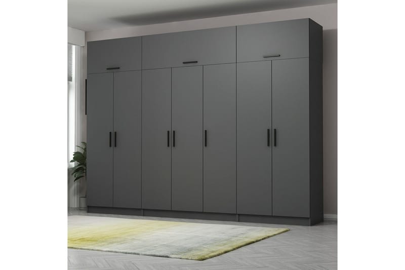 Fruitland Garderob 315x235 cm - Antracit - Products - Förvaring - Garderober & garderobssystem - Garderobsskåp