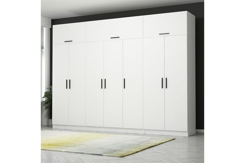 Fruitland Garderob 315x235 cm - Vit - Products - Förvaring - Garderober & garderobssystem - Garderobsskåp
