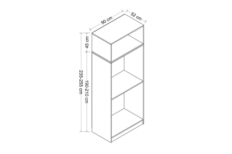 Fruitland Garderob 90 cm - Ek - Products - Förvaring - Garderober & garderobssystem - Garderobsskåp