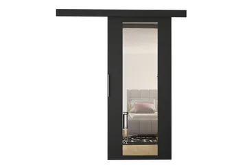 Nemanja Skjutdörr 86x205 cm LED-belysning - Svart - Products - Förvaring - Garderober & garderobssystem - Garderobsdörr - Skjutdörr garderob & walk-in closet