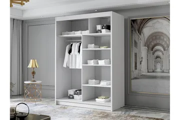 Lungos Garderob 120x200 cm - Vit - Products - Förvaring - Garderober & garderobssystem - Garderobsskåp