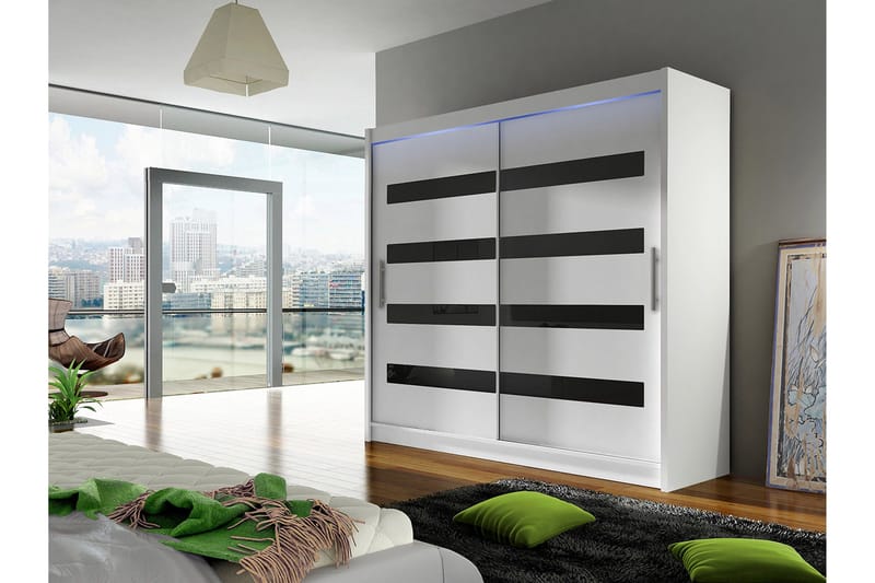 Prag Garderob 180x215 cm - Vit - Products - Förvaring - Garderober & garderobssystem - Garderobsskåp