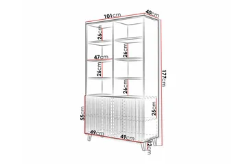 Strontian Bokhylla 101x40 cm Scandinavian Choice Black - Products - Förvaring - Hylla - Bokhylla