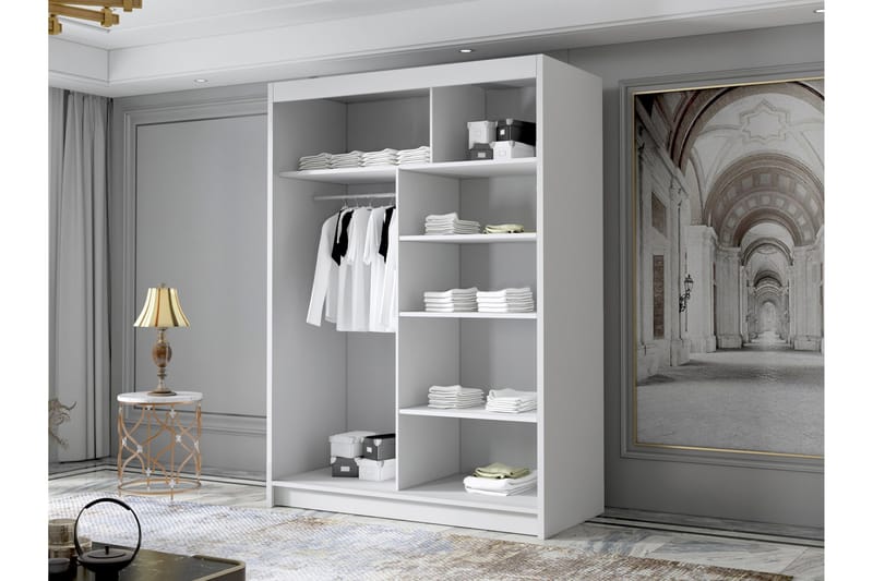 Lungos Garderob med Spegel 120x200 cm - Svart - Products - Förvaring - Garderober & garderobssystem