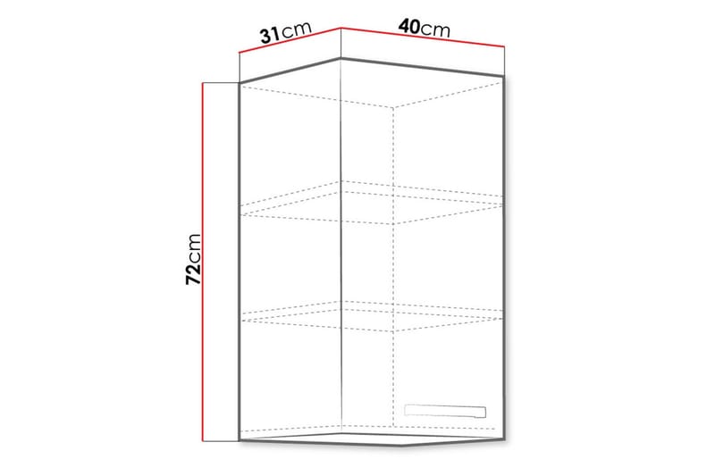 Bianco Väggskåp 40x31x71,5 cm - Vit - Products - Förvaring - Skåp - Förvaringsskåp