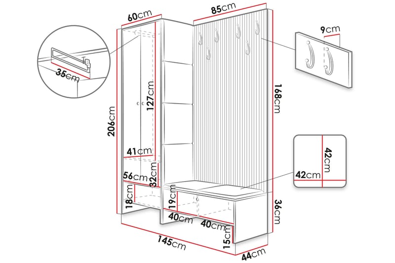 Dunvegan Highboard Yellow - Products - Förvaring - Skåp - Förvaringsskåp