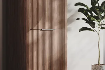 Kopparbo Högskåp Valnöt - Mörkbrunt valnötsträ - Products - Förvaring - Skåp - Förvaringsskåp