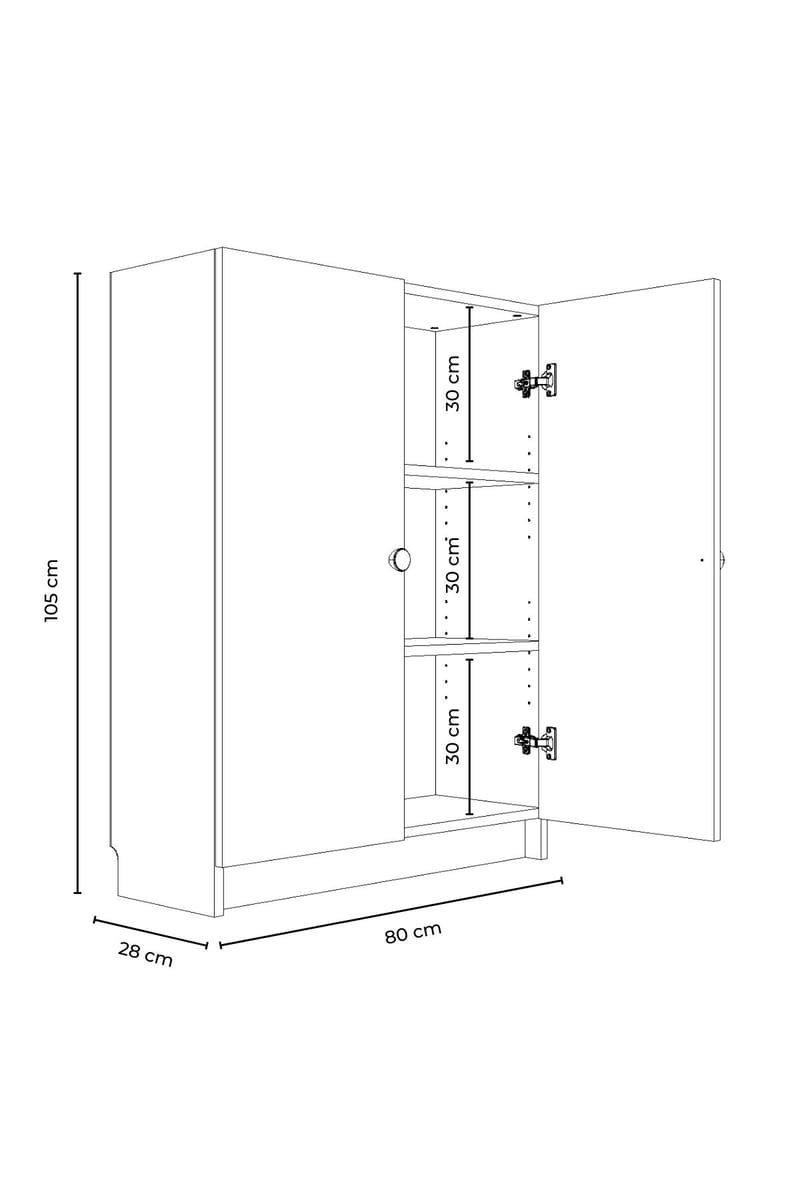 Lenvo Bokhylla 105 cm - Products - Förvaring - Skåp - Förvaringsskåp