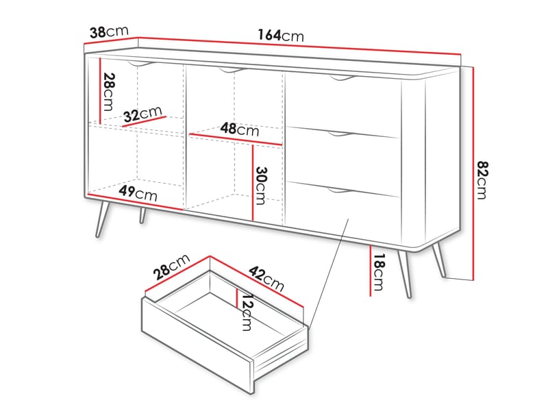 Forba Skänk 164 cm - vit - Products - Förvaring - Skåp - Barskåp