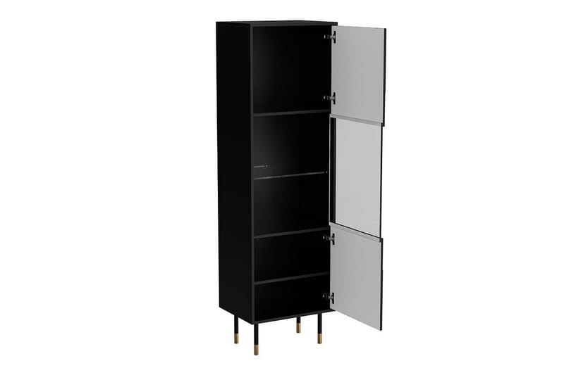 Juniskär Vitrinskåp 40 cm djup 54 cm bred 180 cm hög Mörkt Trä Glas - Svart - Products - Förvaring - Skåp - Vitrinskåp