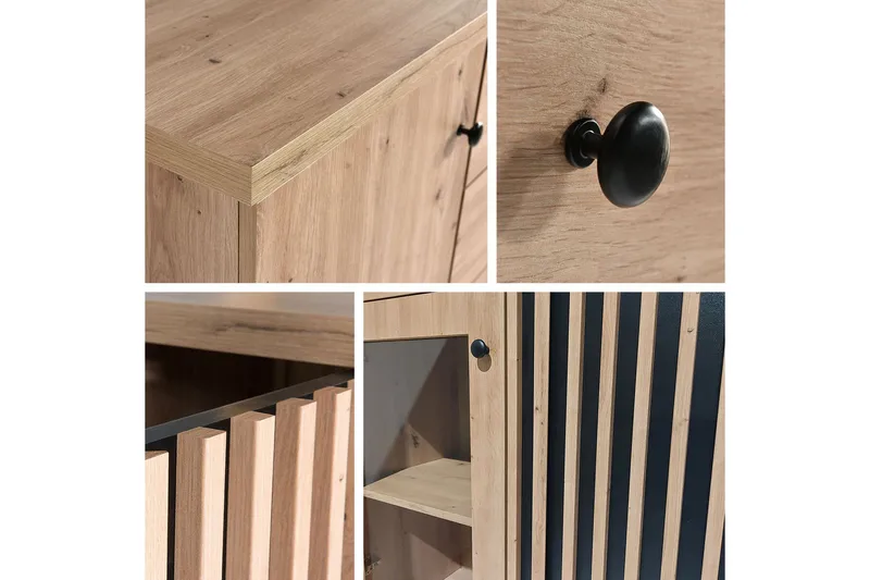 Rosehall Vitrinskåp 132 cm Black - Products - Förvaring - Skåp - Vitrinskåp