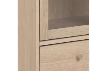 Salama Vitrinskåp 40 cm djup 80 cm bred 144,8 cm hög Trä - Vit - Products - Förvaring - Skåp - Vitrinskåp