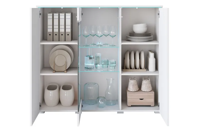 Sherie Vitrinskåp 120x104 cm - Brun - Products - Förvaring - Skåp - Vitrinskåp