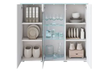 Sherie Vitrinskåp 120x104 cm - Svart - Products - Förvaring - Skåp - Vitrinskåp