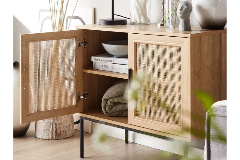 Skåp 2 dörrar rotting ljusbrun PASCO - Trä/natur - Products - Förvaring - Skåp - Förvaringsskåp