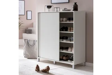 Skoskåp Wohnling melaminbelagd MDF, skjutdörrar, för 20 par Vit - Vit - Products - Förvaring - Skåp - Förvaringsskåp