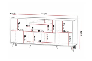 Strontian Highboard Scandinavian Choice Grey - Products - Förvaring - Skåp - Förvaringsskåp