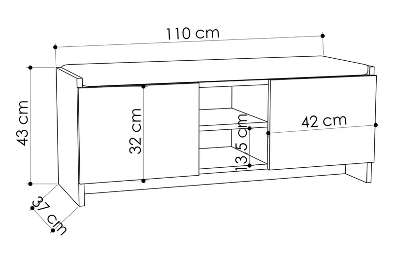 Homitis Skohylla - Brun - Products - Förvaring - Skoförvaring - Skobänk & skohylla med bänk