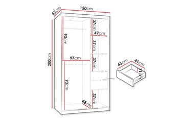 Tallmo Garderob m. Spegel 150x200 cm - Products - Förvaring - Garderober & garderobssystem
