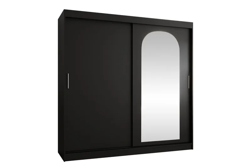 Tallmo Garderob m. Spegel 200x200 cm, Brun/Beige