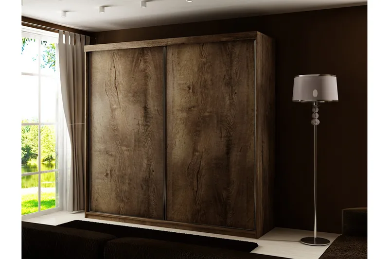 Top Garderob 200x62x200 cm - Brun/Mörk Ask - Products - Förvaring - Garderober & garderobssystem