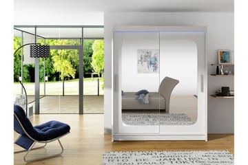 Westa Garderob 150x58x200 cm LED-belysning - Vit - Products - Förvaring - Garderober & garderobssystem