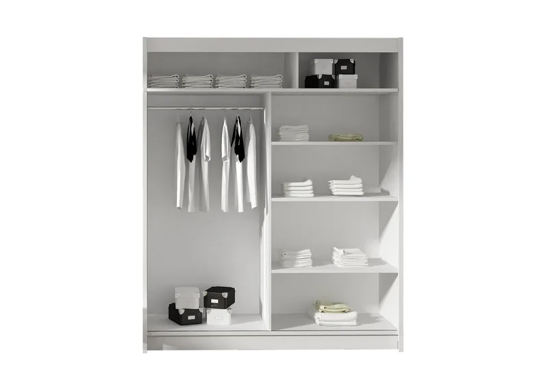 Westa Garderob 150x58x200 cm - Vit - Products - Förvaring - Garderober & garderobssystem