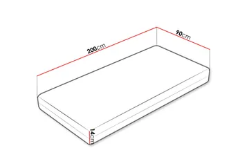 Profi Madrass 90x200 cm - Vit - Products - Möbler - Barnmöbler - Barnsäng & juniorsäng - Resårbotten barn & barn madrasser
