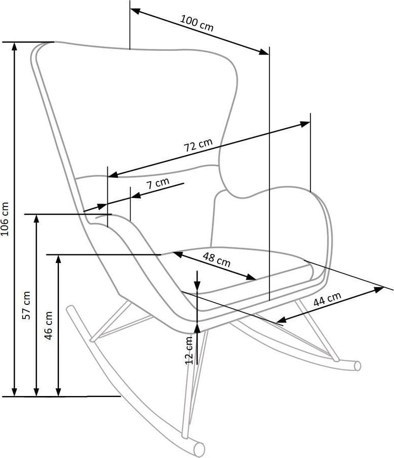 Doro gungstol - Gräddvit/svart - Gräddvit/svart - Products - Möbler - Barnmöbler - Barnstol - Gungstol barn