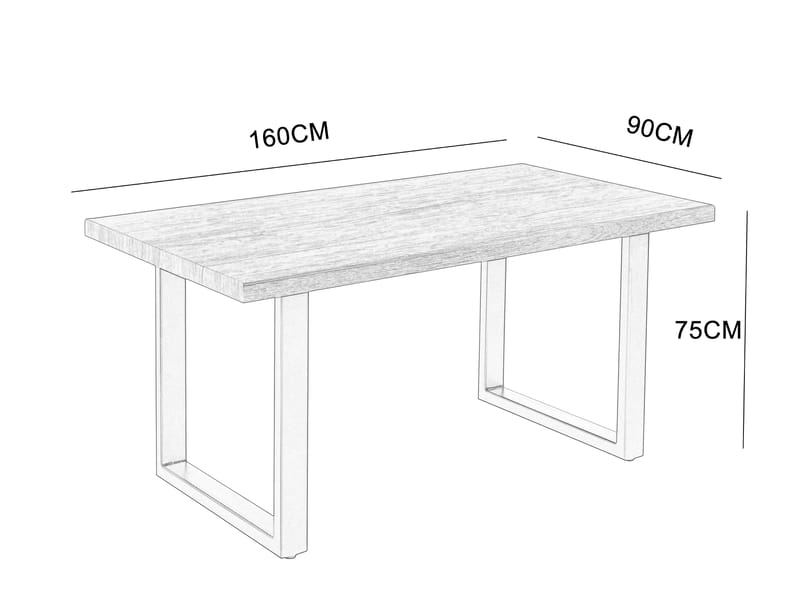 Aster matbord 160x90 cm - Ek - Ek - Products - Möbler - Bord & matgrupp - Matbord & köksbord