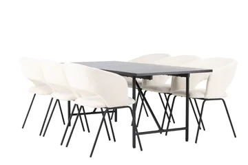 Astrid Matgrupp 200 cm Rektangulär med 6 Day stolar - Svart - Products - Möbler - Bord & matgrupp - Matgrupp