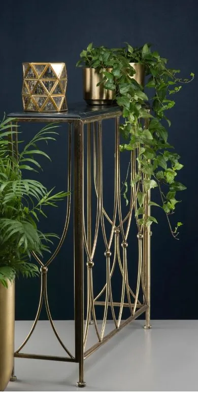 Andrea Konsolbord mässing/svart - Antik mässing/svart - Products - Möbler - Bord & matgrupp - Avlastningsbord & sidobord - Konsolbord & hallbord