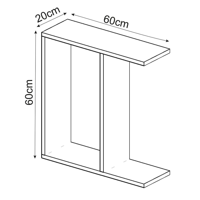 Bingdi Sidobord 60x60x60 cm - Svart - Products - Möbler - Bord & matgrupp - Avlastningsbord & sidobord - Brickbord & småbord