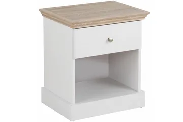 Dareia Sängbord 45 cm - Vit/Brun - Products - Möbler - Bord & matgrupp - Avlastningsbord & sidobord - Sängbord & nattduksbord