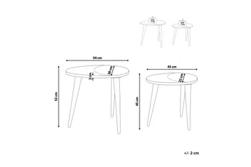 Daylinn Satsbord 54 cm - Mörkt trä/Guld - Products - Möbler - Bord & matgrupp - Avlastningsbord & sidobord - Satsbord