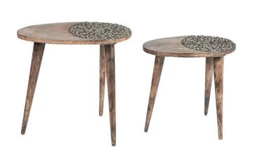 Daylinn Satsbord 54 cm - Mörkt trä/Guld - Products - Möbler - Bord & matgrupp - Avlastningsbord & sidobord - Satsbord