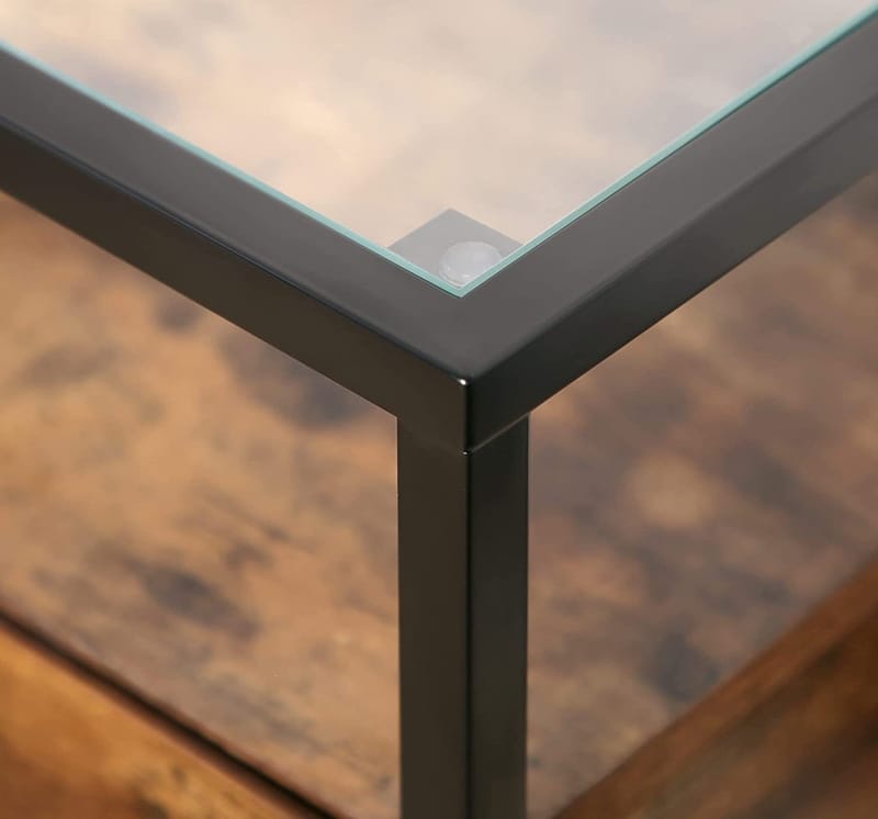 Eddie sidobord 43 x 43 cm - Brun/svart - Brun/svart - Products - Möbler - Bord & matgrupp - Avlastningsbord & sidobord - Brickbord & småbord