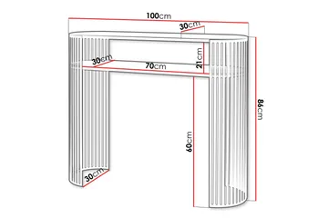 Friend Konsollbord 100 cm - Guld/Vit - Products - Möbler - Bord & matgrupp - Avlastningsbord & sidobord - Konsolbord & hallbord