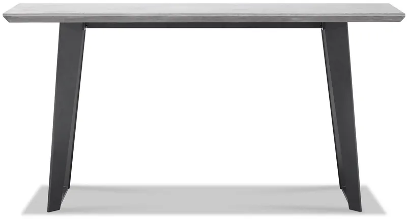 Ghost konsolbord 150 cm med betongskiva, svart / grå betong