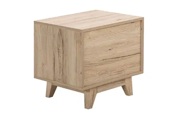 Hultz Sängbord 50 cm med Förvaring Låda + Hylla - Vit - Products - Möbler - Bord & matgrupp - Avlastningsbord & sidobord - Sängbord & nattduksbord