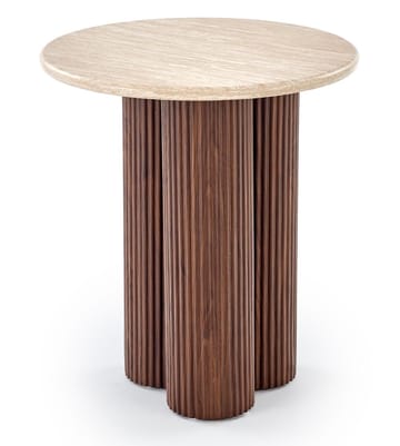 Lampbord Ø50 cm Mocca / Travertin - Mocca / Travertin - Products - Möbler - Bord & matgrupp - Avlastningsbord & sidobord - Piedestal & blompiedestal
