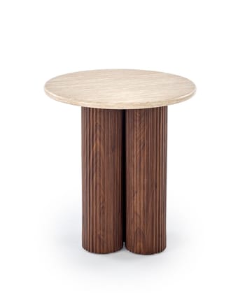 Lampbord Ø50 cm Mocca / Travertin - Mocca / Travertin - Products - Möbler - Bord & matgrupp - Avlastningsbord & sidobord - Piedestal & blompiedestal