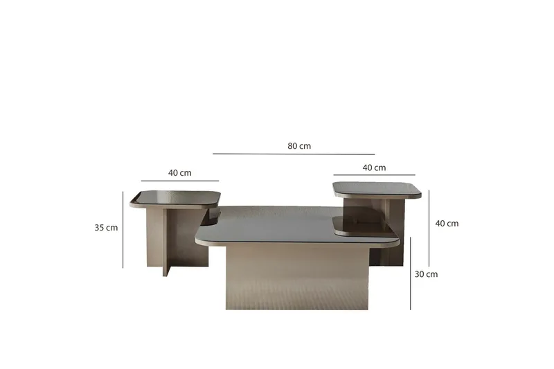 Moosonee Soffbord 80 cm - Beige - Products - Möbler - Bord & matgrupp - Avlastningsbord & sidobord - Satsbord
