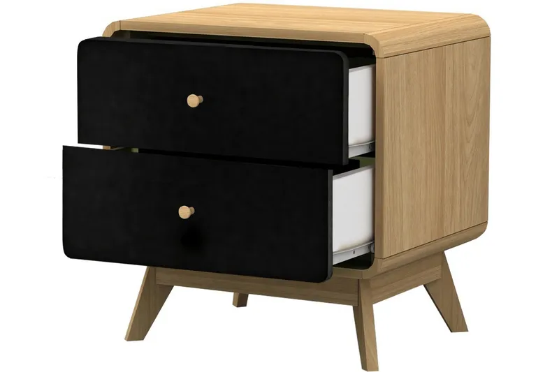 Olivet Sängbord 51 cm - Natur/Svart - Products - Möbler - Bord & matgrupp - Avlastningsbord & sidobord - Sängbord & nattduksbord