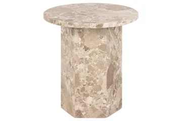Prisa Runt Sidobord i Marmor Sten 50 cm - Beige - Products - Möbler - Bord & matgrupp - Avlastningsbord & sidobord - Brickbord & småbord